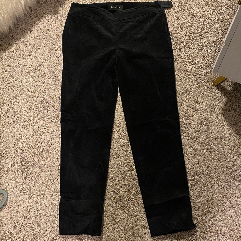 Talbots Black Velvet Trousers